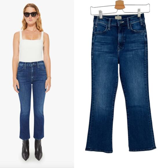 MOTHER Women's Flare Jeans in Dark Blue - Picture 1 of 16